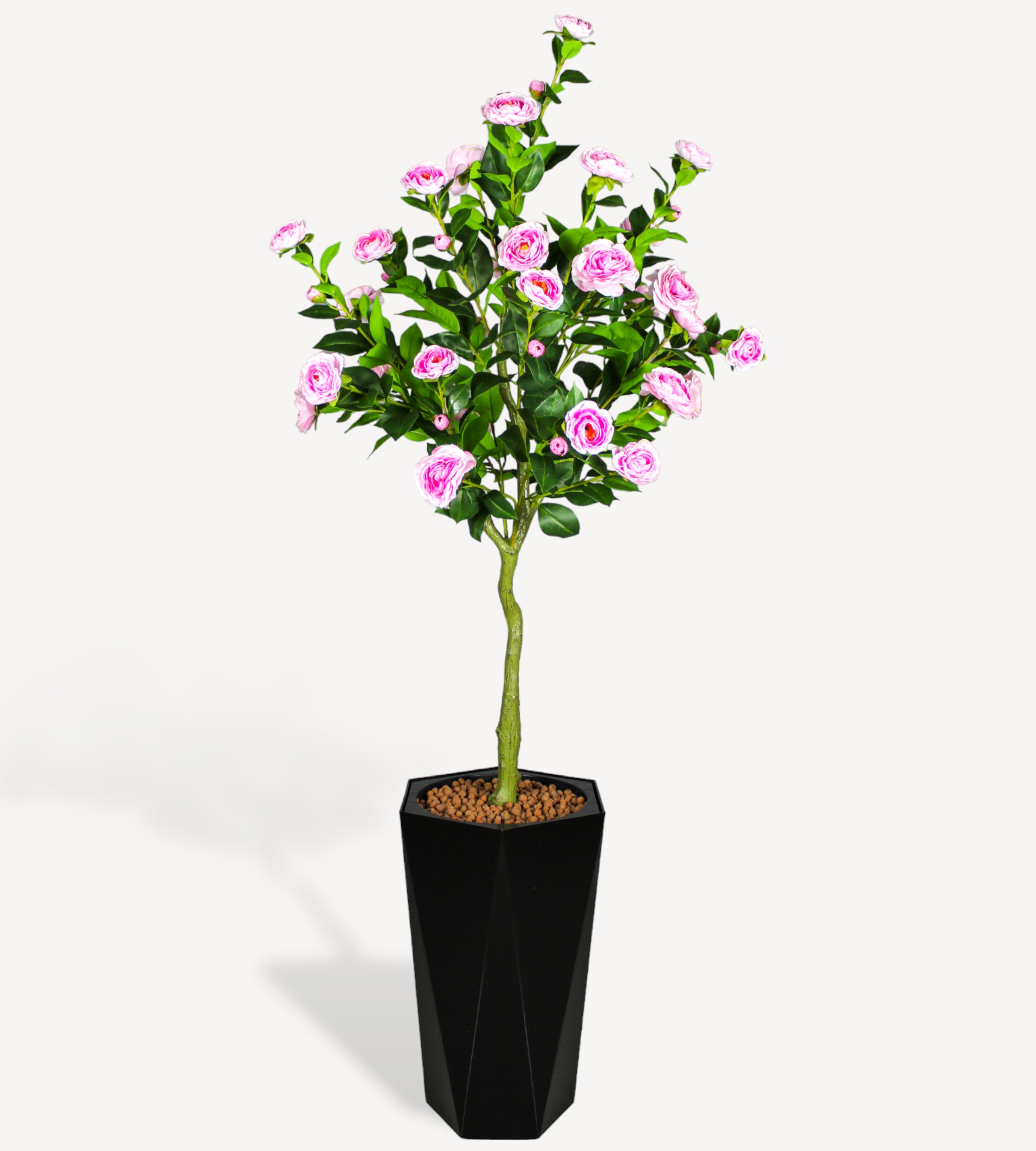 Rozenboom Wit Roze Kunstplant - 150 cm